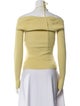 Jonathan Simkhai Square Neckline Long Sleeve Crop Top