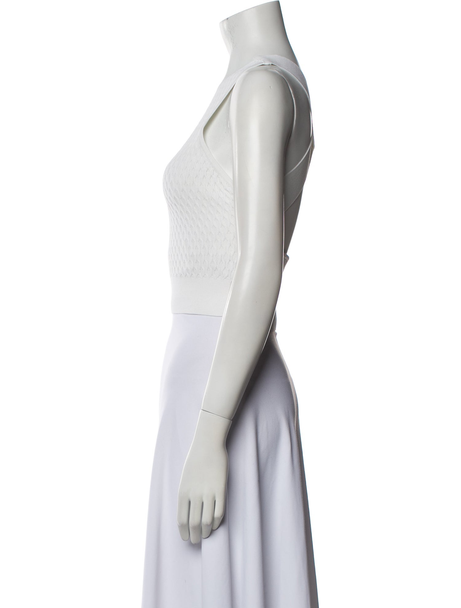 Jonathan Simkhai Crew Neck Sleeveless Crop Top