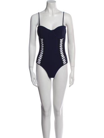 Jonathan Simkhai Cutout Accent One-Piece