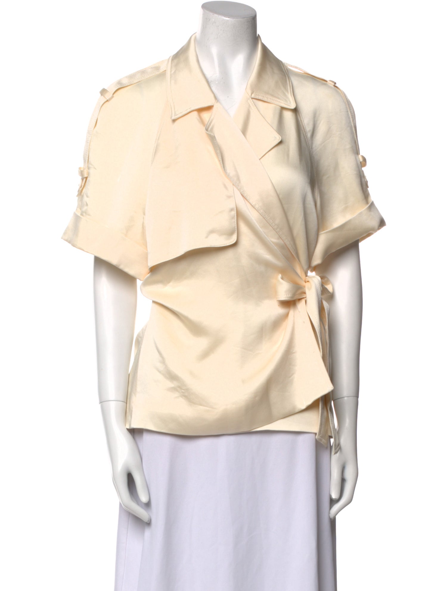Jonathan Simkhai Short Sleeve Button-Up Top