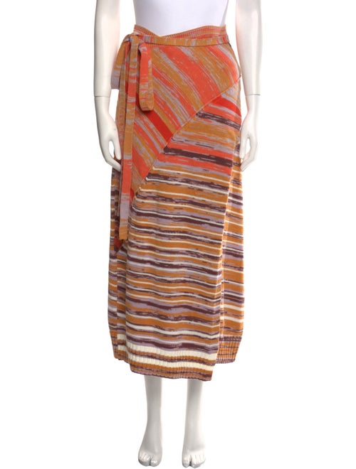 Jonathan Simkhai Striped Midi Length Skirt