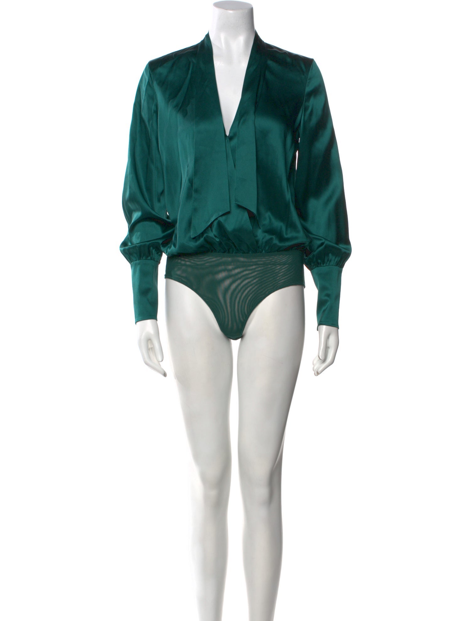 Jonathan Simkhai Silk V-Neck Bodysuit