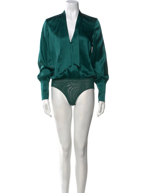 Jonathan Simkhai Silk V-Neck Bodysuit