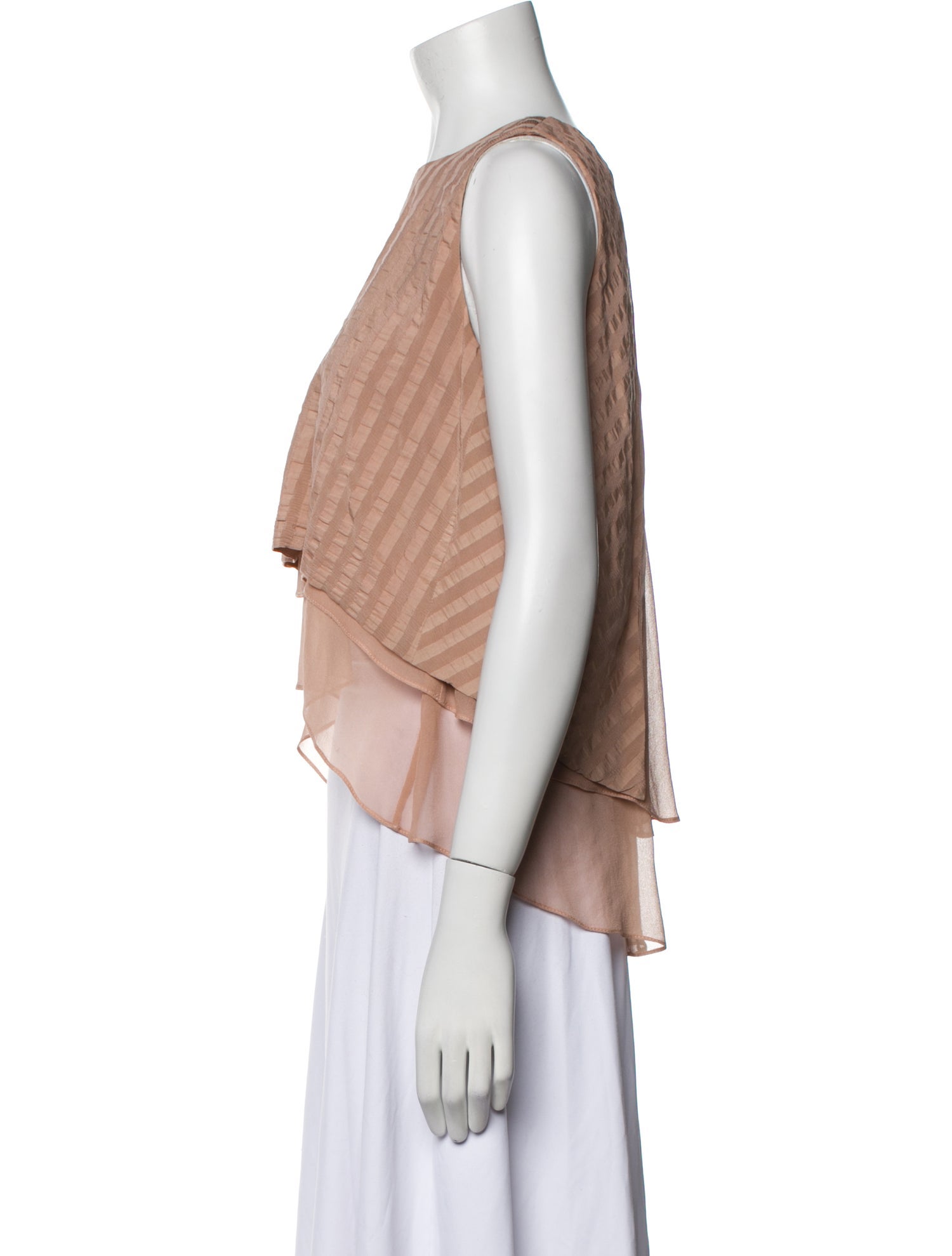 Jonathan Simkhai Silk Bateau Neckline Crop Top