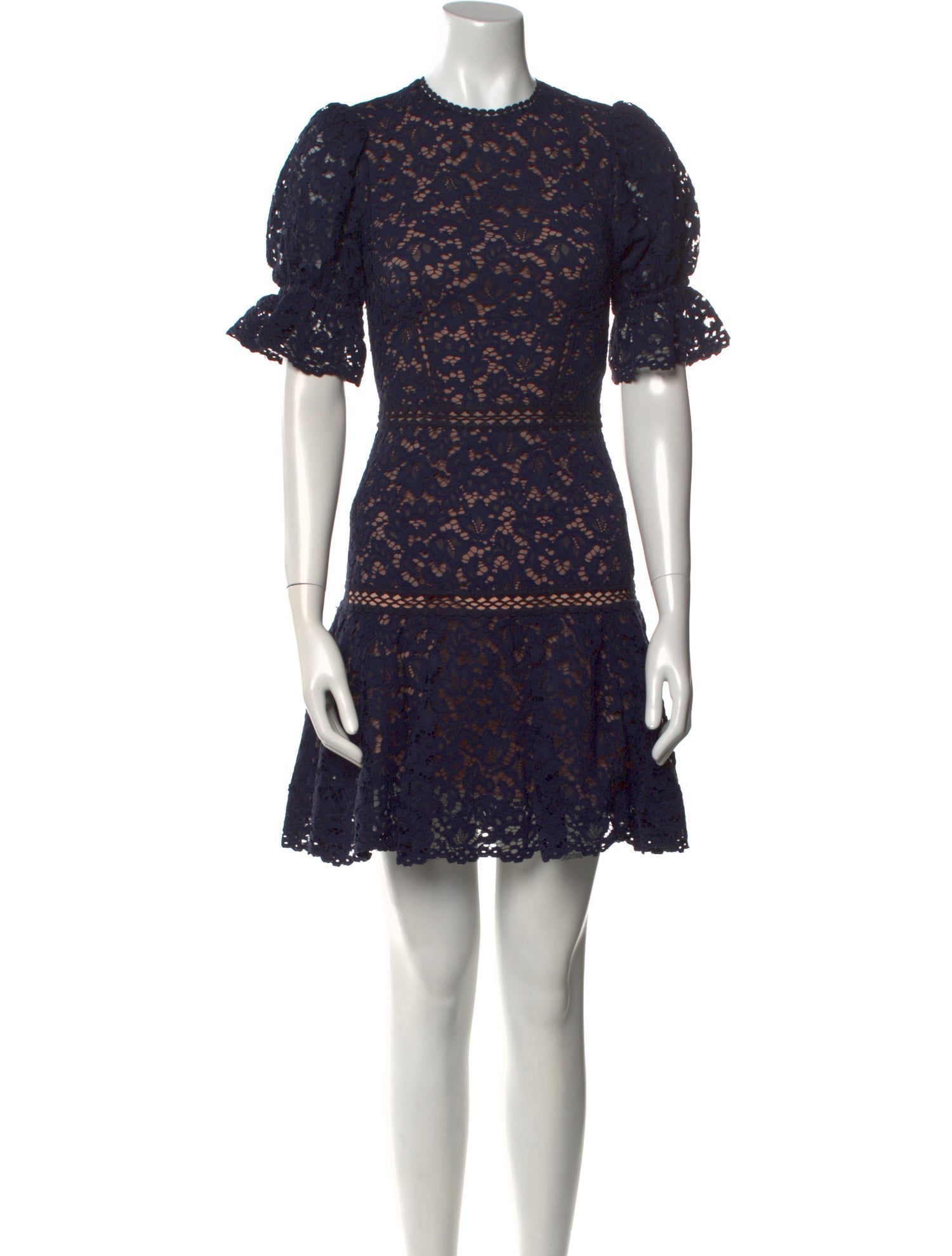 Jonathan Simkhai Lace Pattern Mini Dress