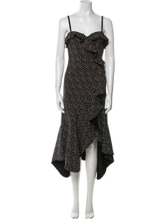 Jonathan Simkhai Polka Dot Print Midi Length Dress
