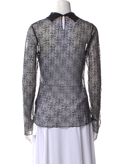 Jonathan Simkhai Lace Pattern Mock Neck Sweatshirt