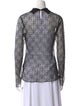 Jonathan Simkhai Lace Pattern Mock Neck Sweatshirt