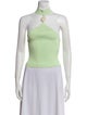 Jonathan Simkhai Halterneck Sleeveless Crop Top
