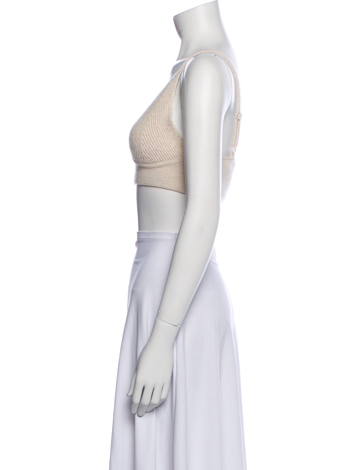 Jonathan Simkhai V-Neck Sleeveless Crop Top