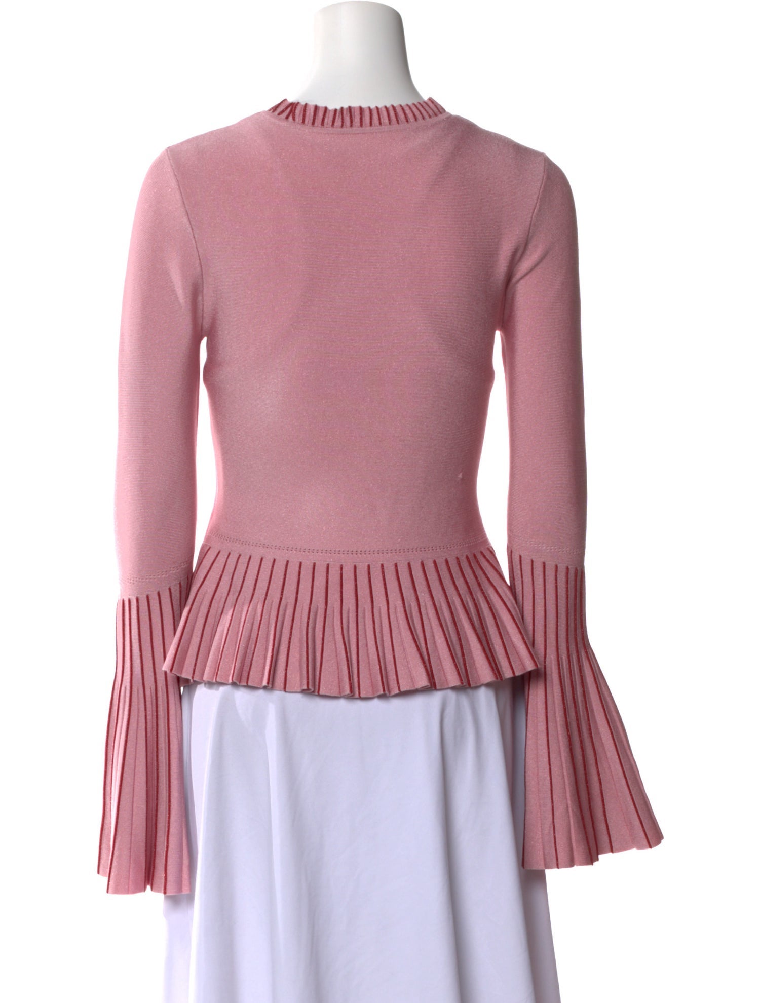 Jonathan Simkhai Crew Neck Three-Quarter Sleeve Crop Top