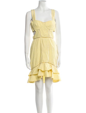 Jonathan Simkhai Square Neckline Mini Dress