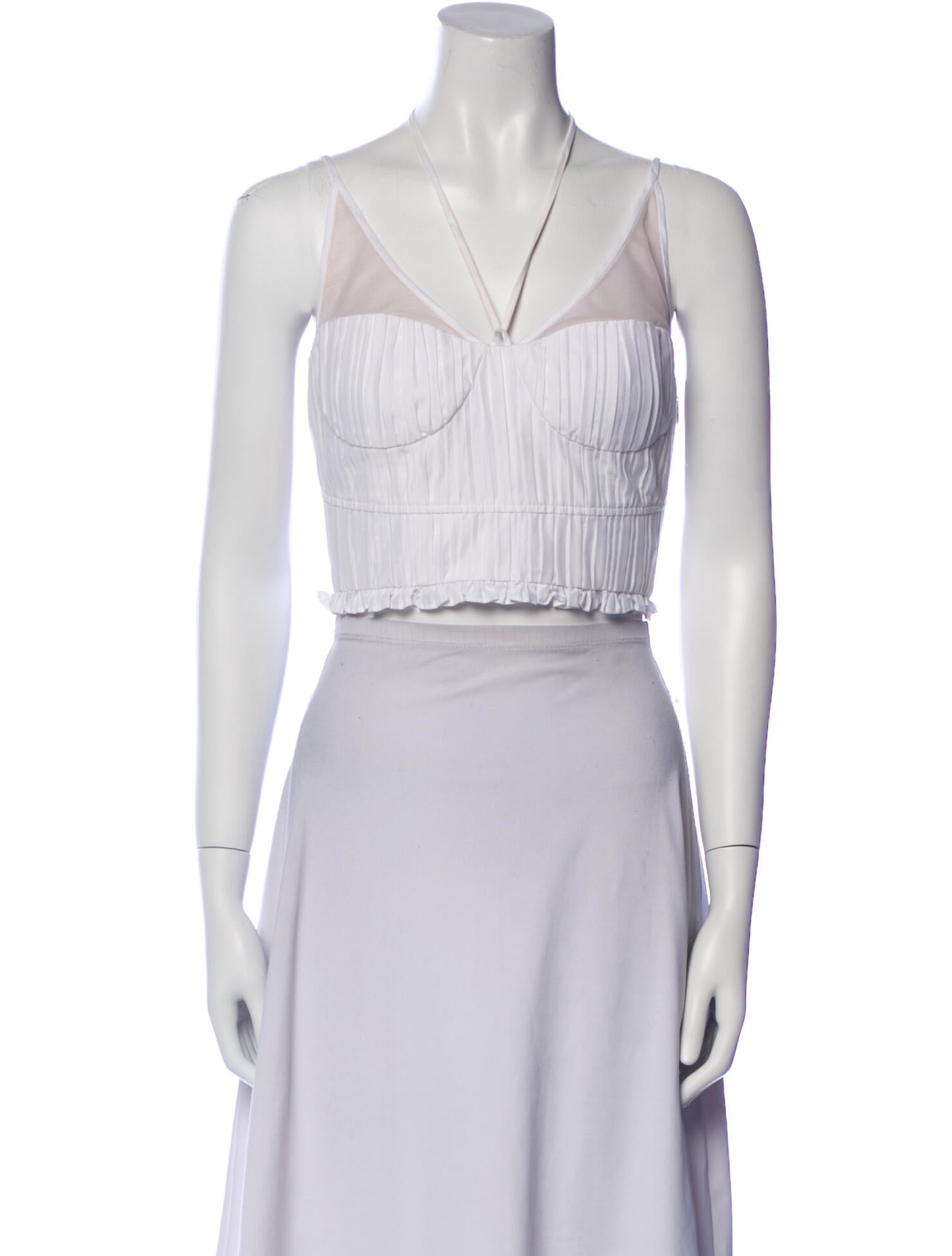 Jonathan Simkhai V-Neck Sleeveless Crop Top