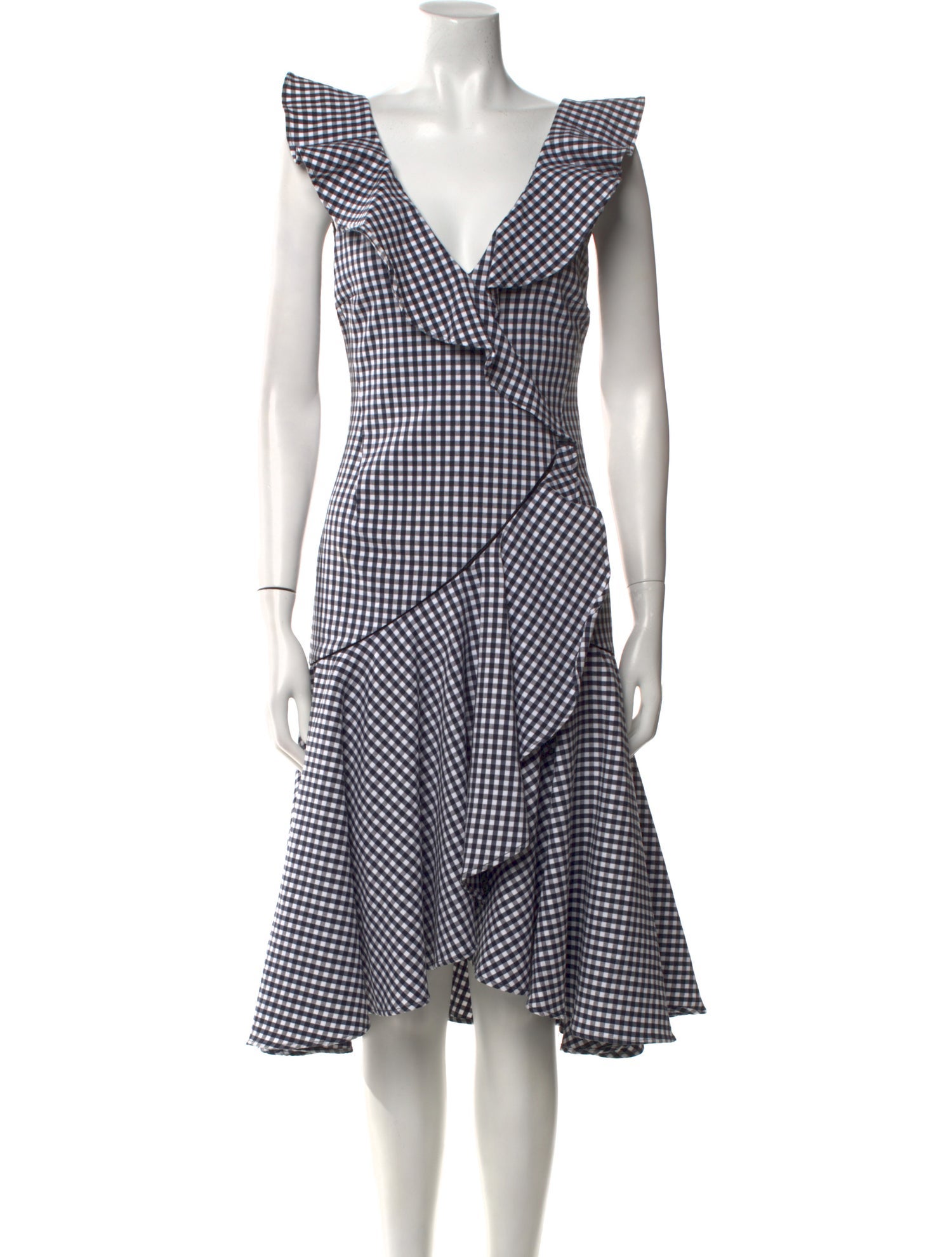 Jonathan Simkhai Plaid Print Midi Length Dress