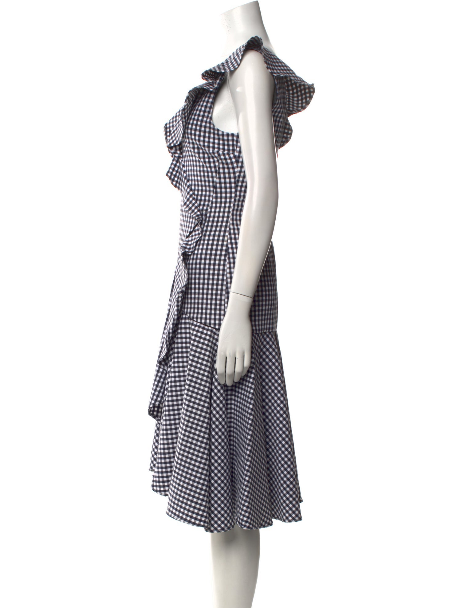 Jonathan Simkhai Plaid Print Midi Length Dress