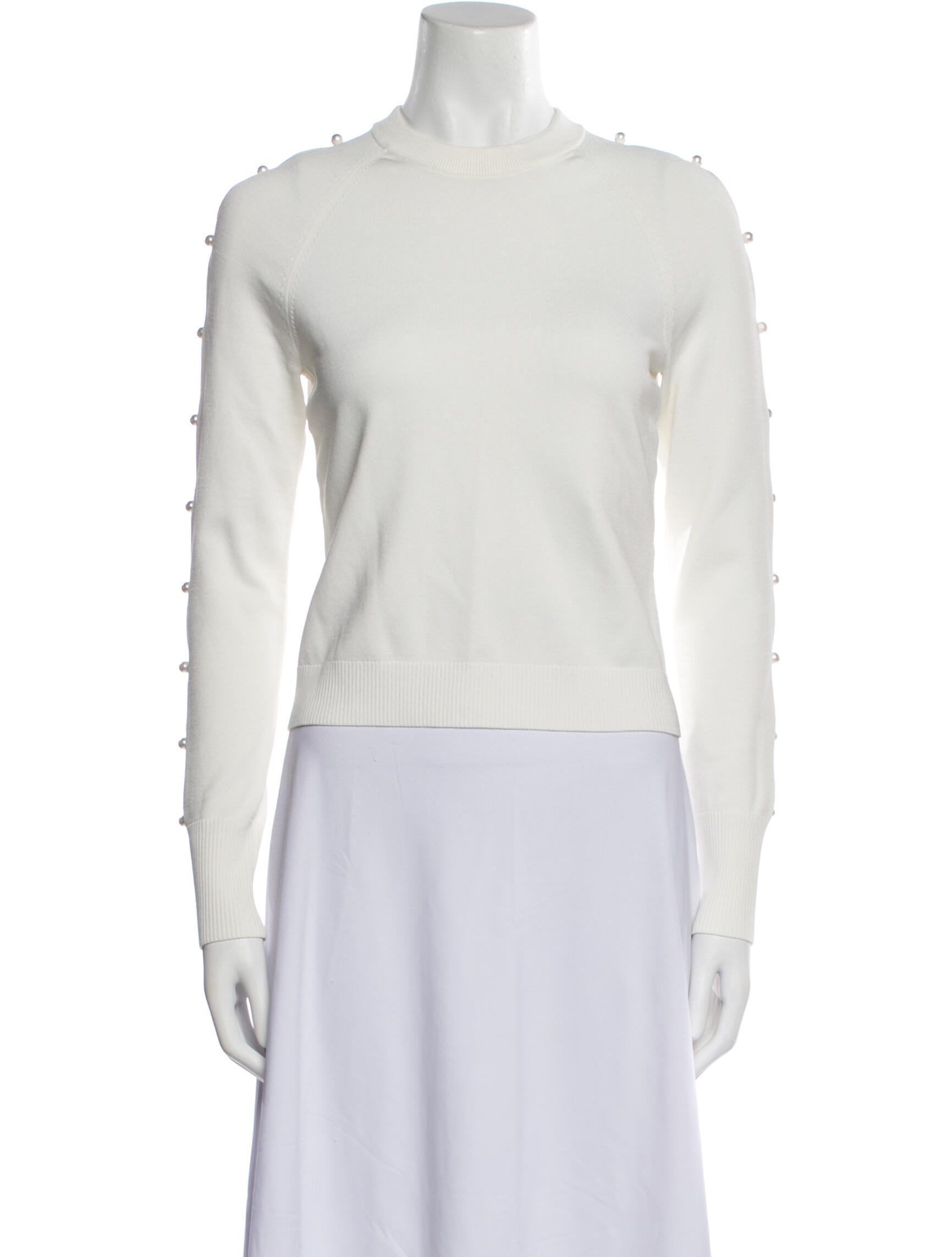 Jonathan Simkhai Mock Neck Long Sleeve Crop Top