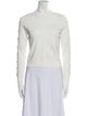 Jonathan Simkhai Mock Neck Long Sleeve Crop Top