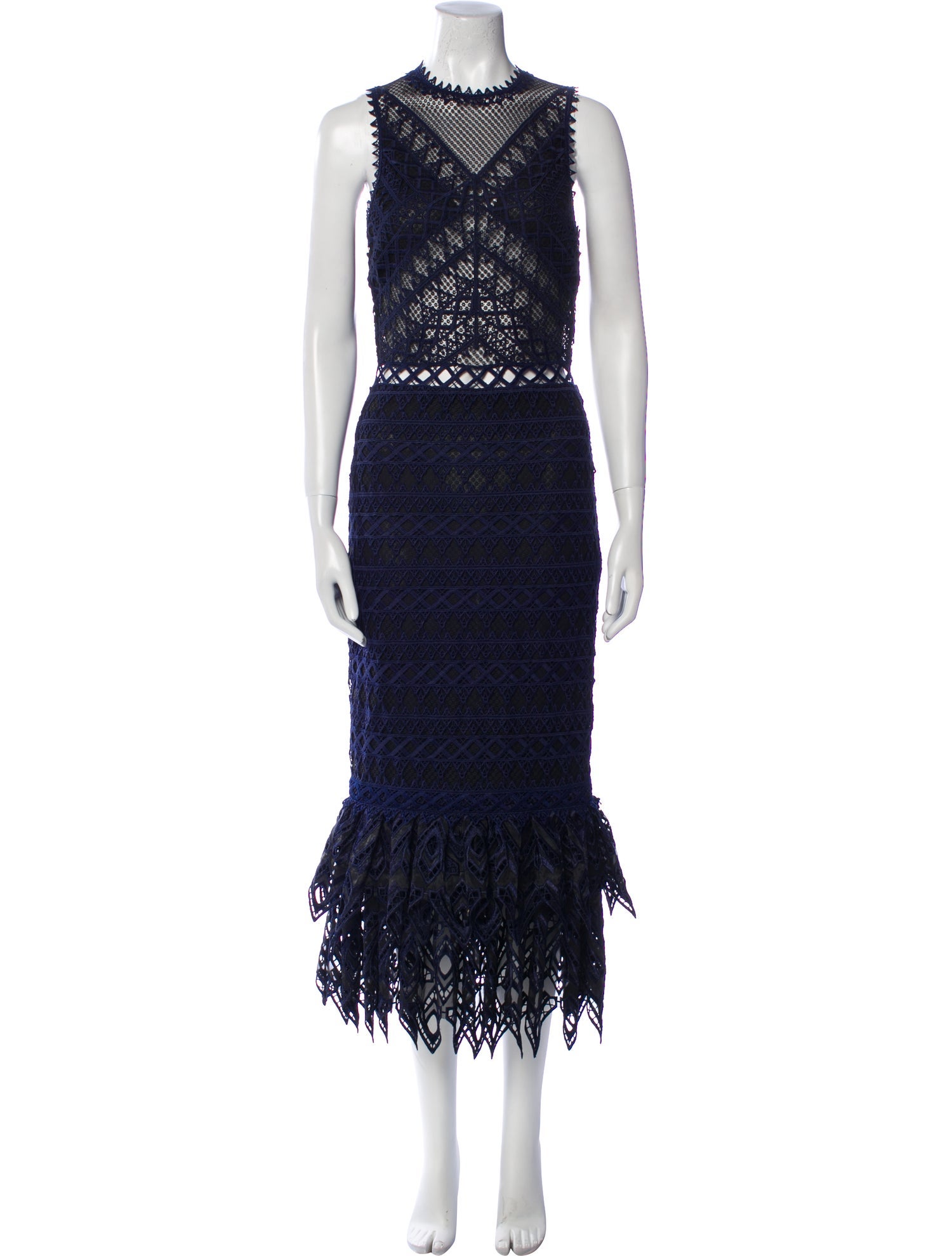 Jonathan Simkhai Lace Pattern Long Dress