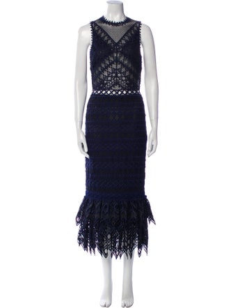 Jonathan Simkhai Lace Pattern Long Dress