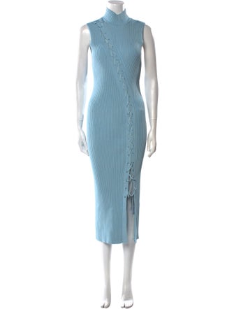 Jonathan Simkhai Mock Neck Midi Length Dress