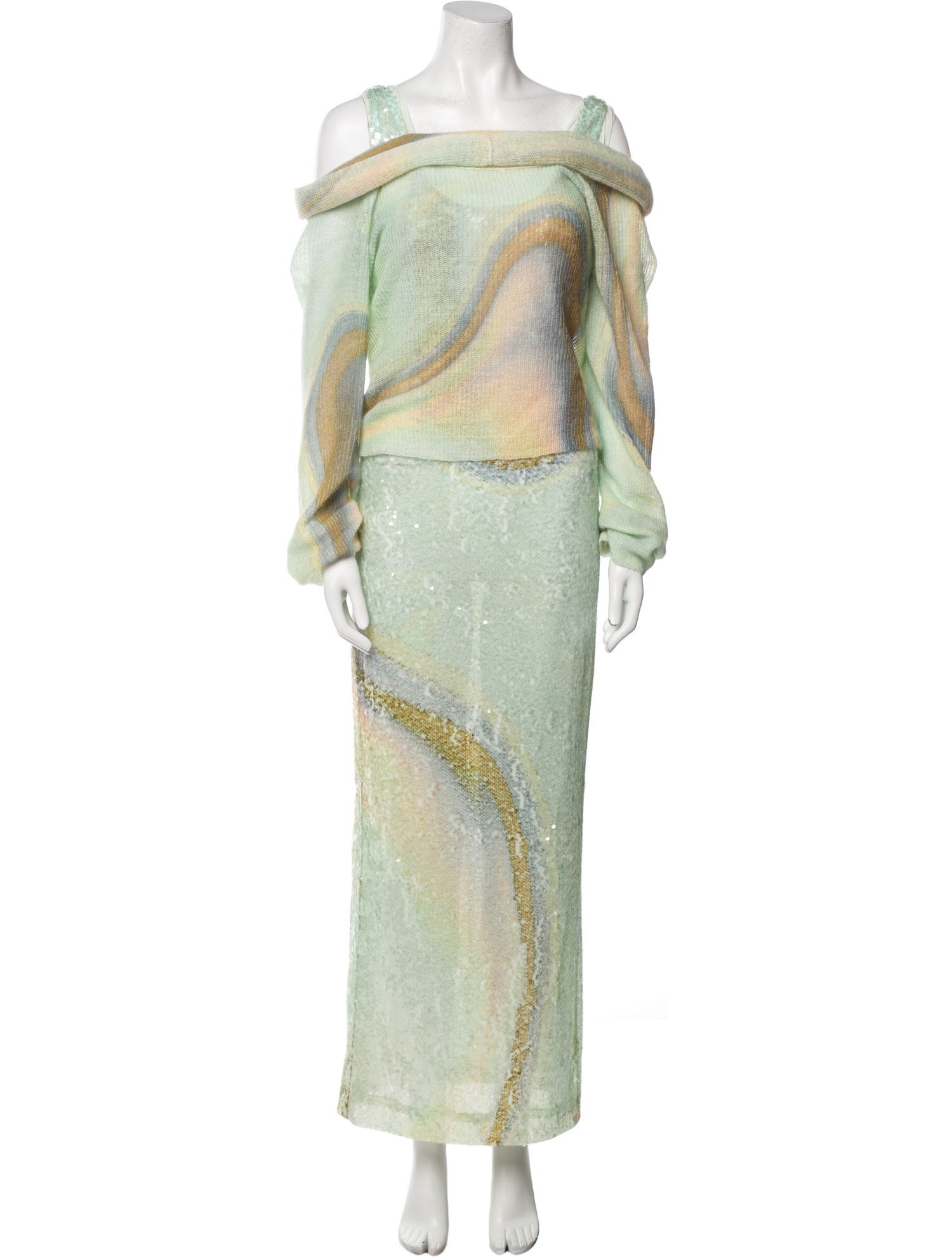 Jonathan Simkhai Nylon Tie-Dye Print Dress Set