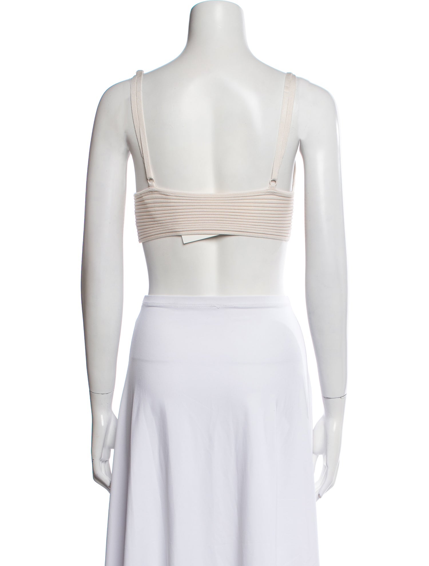 Jonathan Simkhai Square Neckline Sleeveless Crop Top