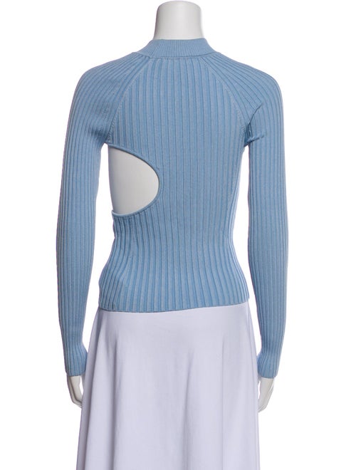 Jonathan Simkhai Striped Mock Neck Crop Top