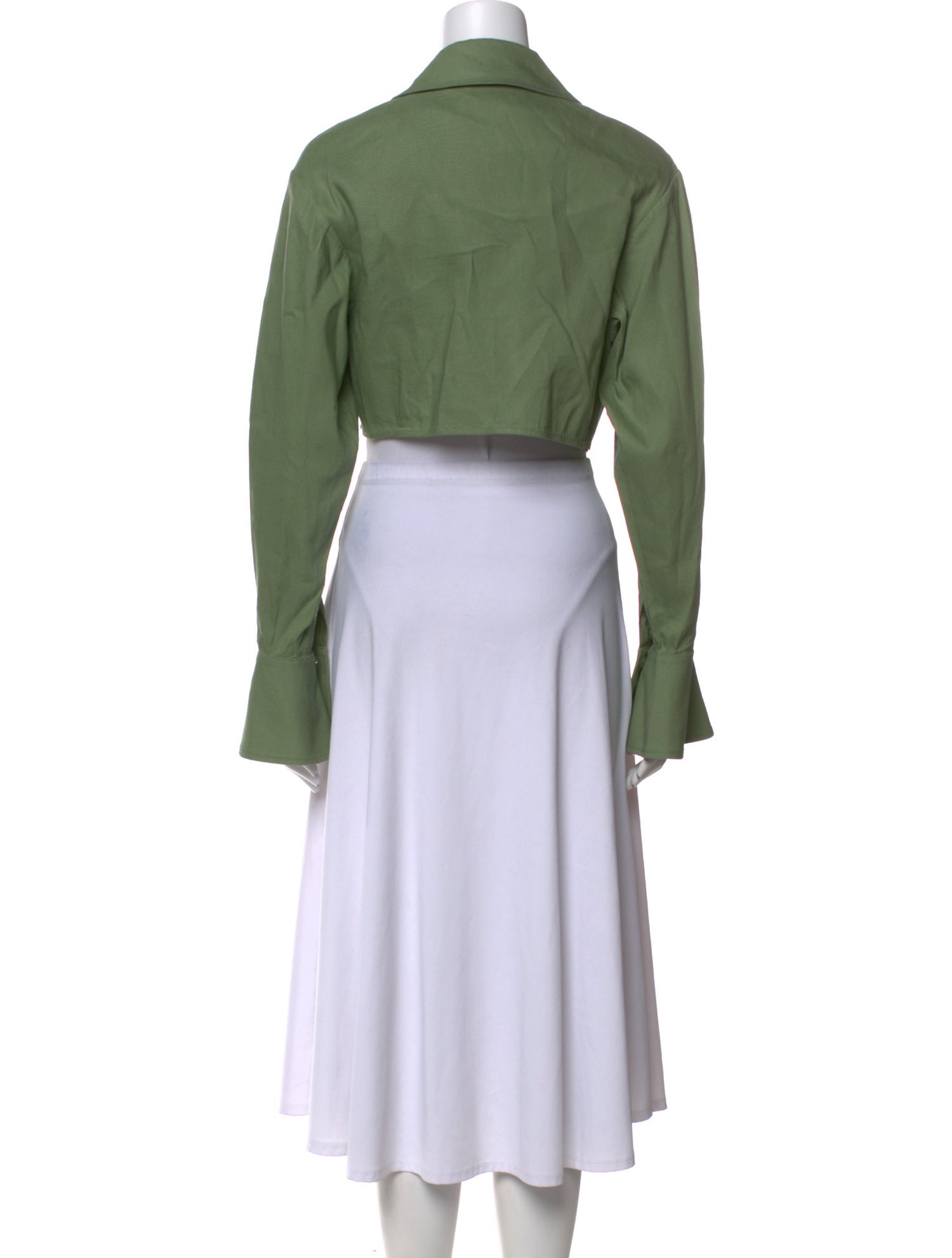 Jonathan Simkhai V-Neck Long Sleeve Crop Top