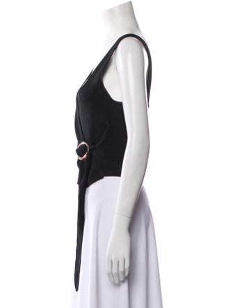 Jonathan Simkhai V-Neck Sleeveless Crop Top