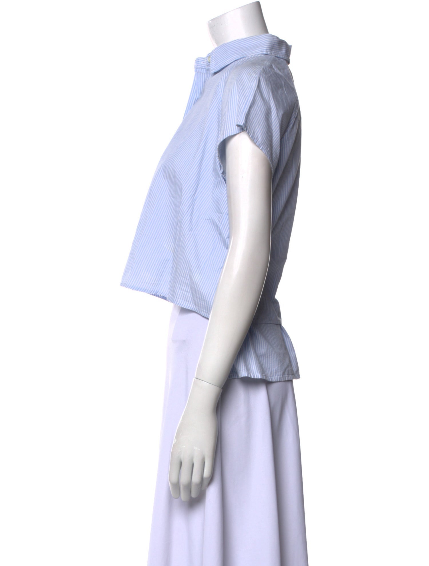 Jonathan Simkhai Striped Short Sleeve Crop Top