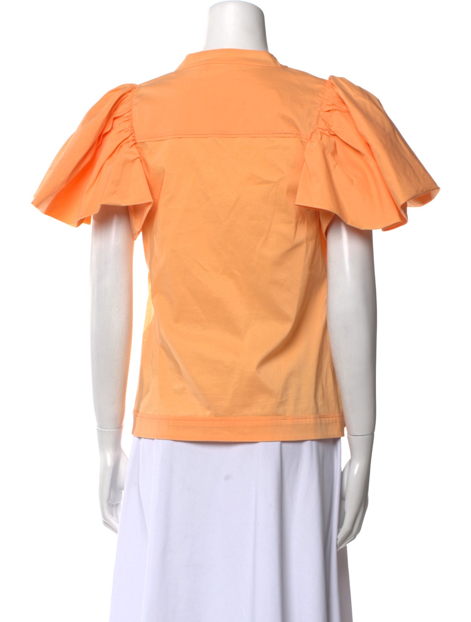 Jonathan Simkhai V-Neck Short Sleeve Blouse