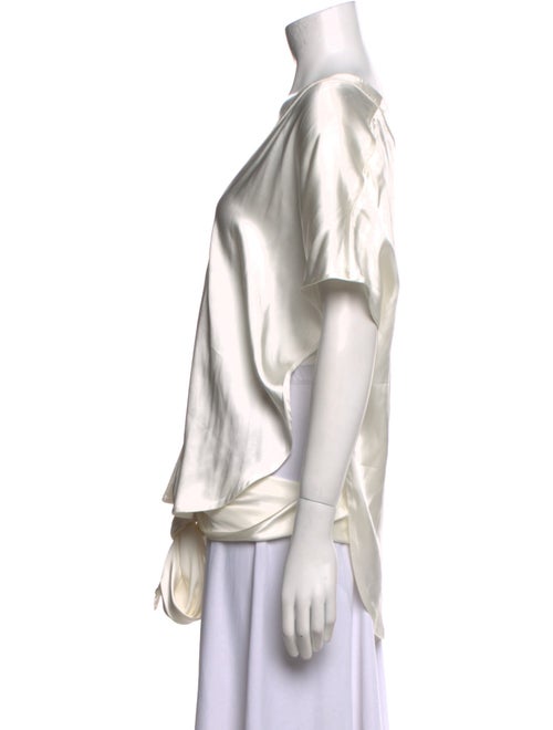 Jonathan Simkhai V-Neck Short Sleeve Blouse