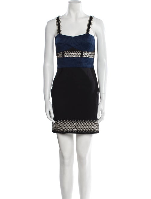 Jonathan Simkhai Colorblock Pattern Mini Dress