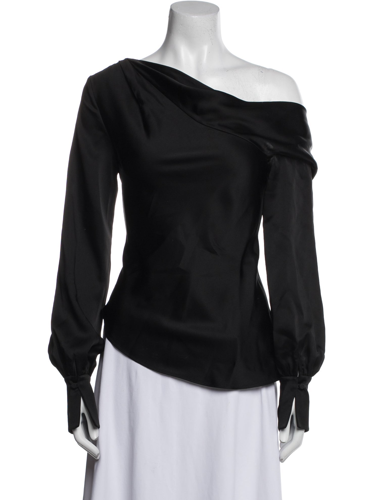 Jonathan Simkhai One-Shoulder Long Sleeve Blouse