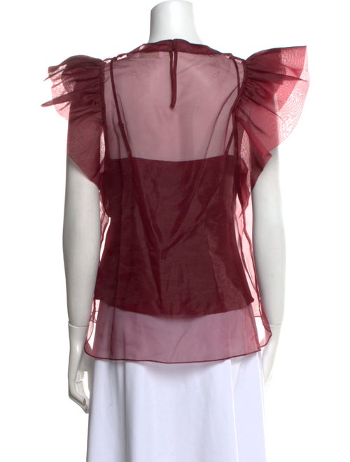 Jonathan Simkhai Crew Neck Short Sleeve Blouse