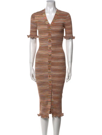 Jonathan Simkhai Striped Midi Length Dress