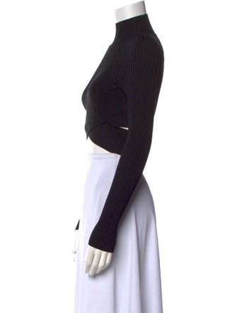 Jonathan Simkhai Mock Neck Long Sleeve Crop Top