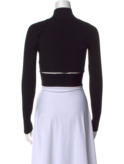 Jonathan Simkhai Mock Neck Long Sleeve Crop Top