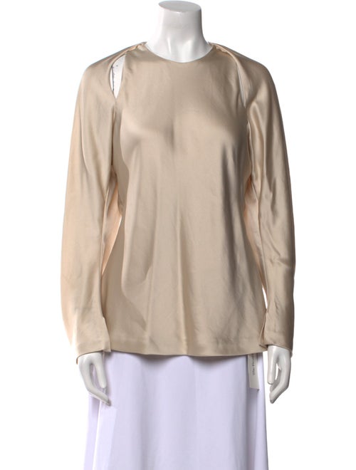 Jonathan Simkhai Crew Neck Long Sleeve Blouse