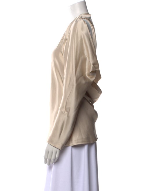 Jonathan Simkhai Crew Neck Long Sleeve Blouse