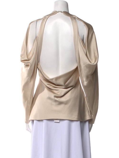 Jonathan Simkhai Crew Neck Long Sleeve Blouse