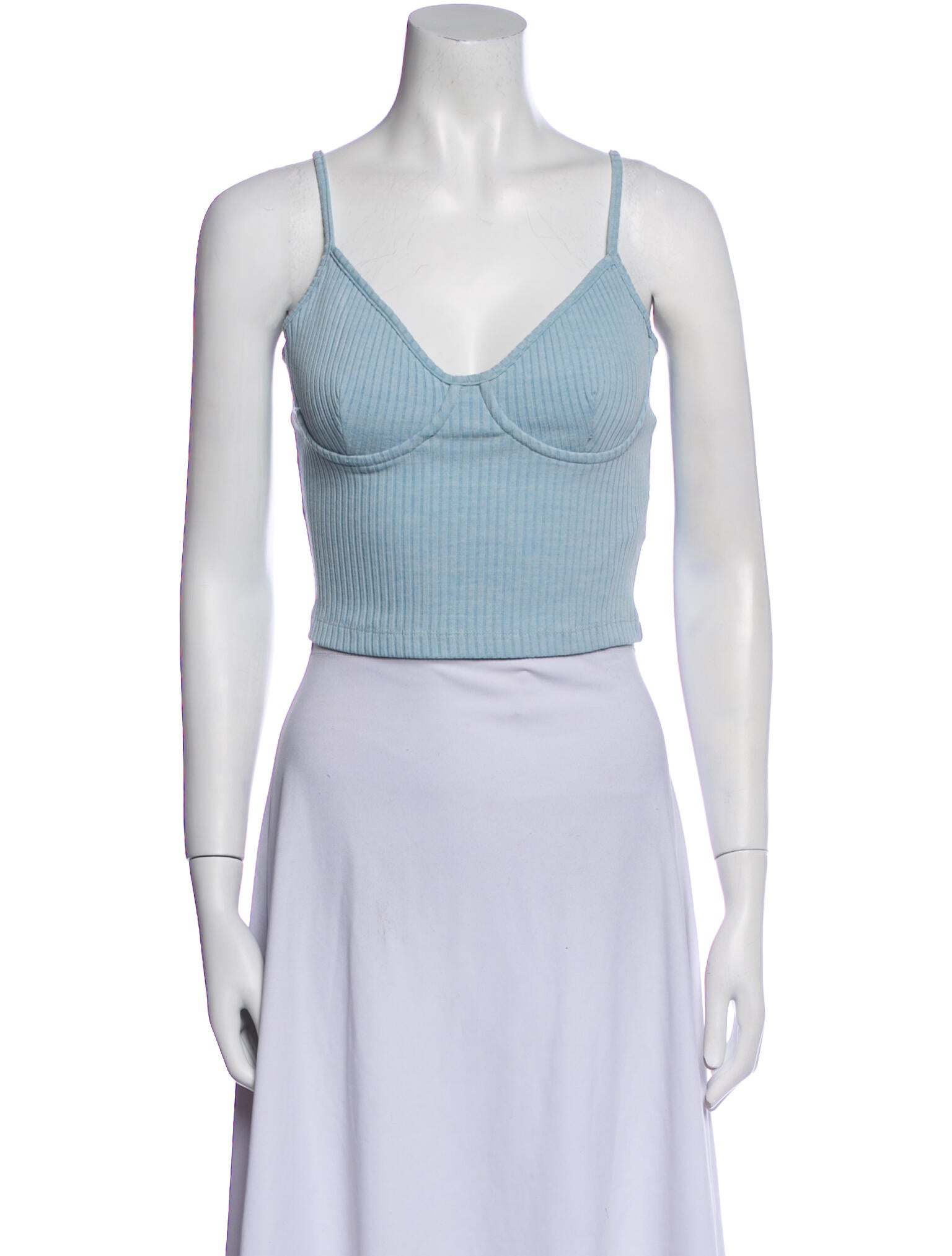 Jonathan Simkhai V-Neck Sleeveless Crop Top