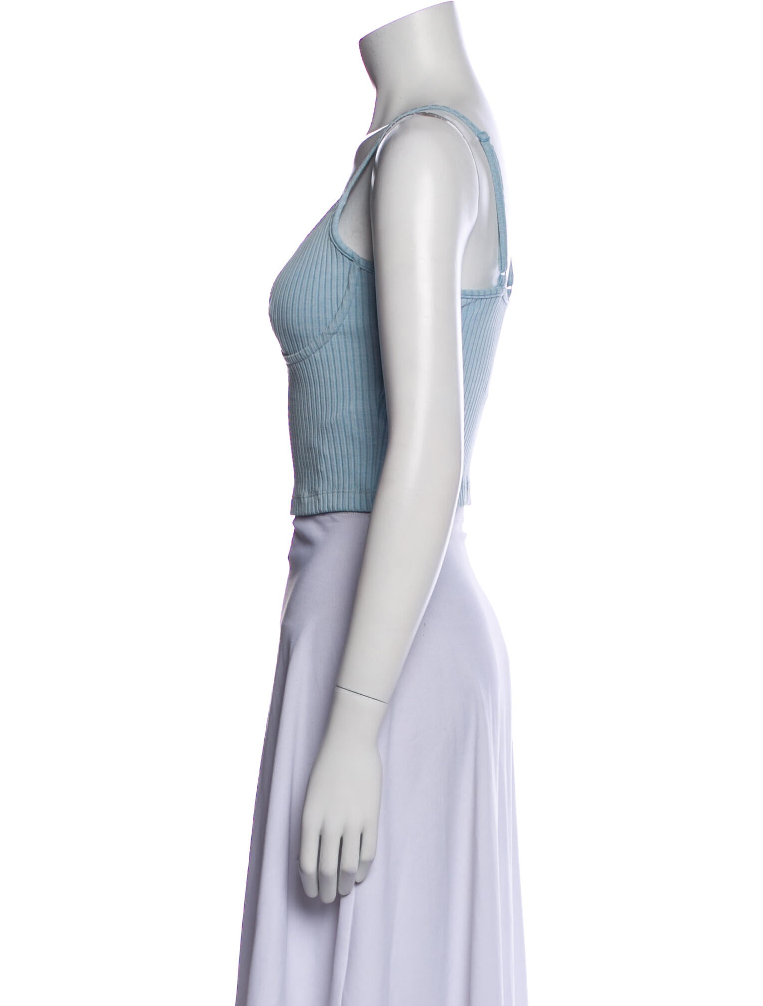 Jonathan Simkhai V-Neck Sleeveless Crop Top