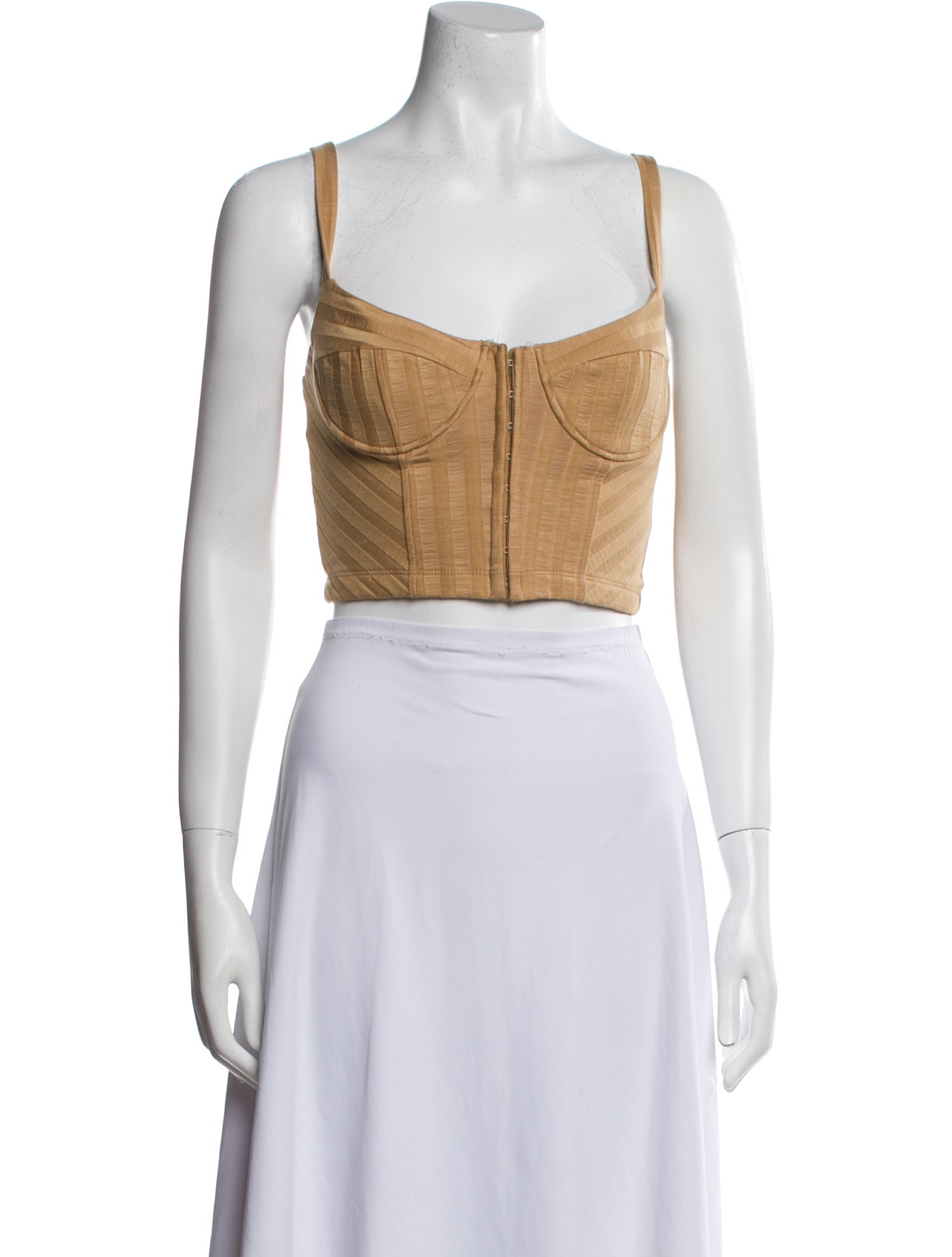 Jonathan Simkhai Square Neckline Sleeveless Crop Top