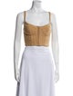 Jonathan Simkhai Square Neckline Sleeveless Crop Top