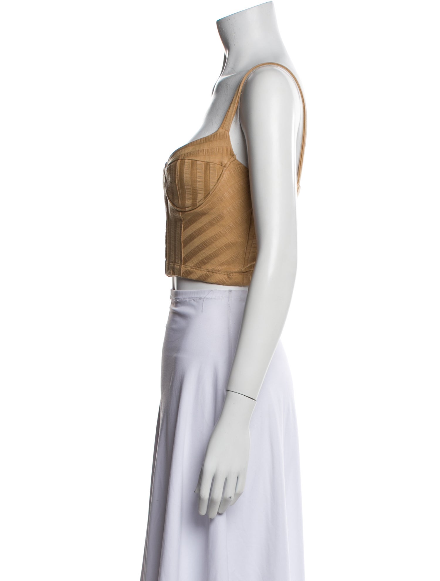 Jonathan Simkhai Square Neckline Sleeveless Crop Top