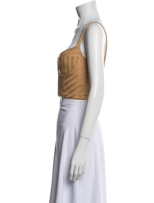 Jonathan Simkhai Square Neckline Sleeveless Crop Top