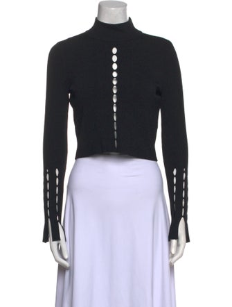 Jonathan Simkhai Mock Neck Long Sleeve Crop Top