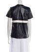 Jonathan Simkhai Leather Colorblock Pattern T-Shirt