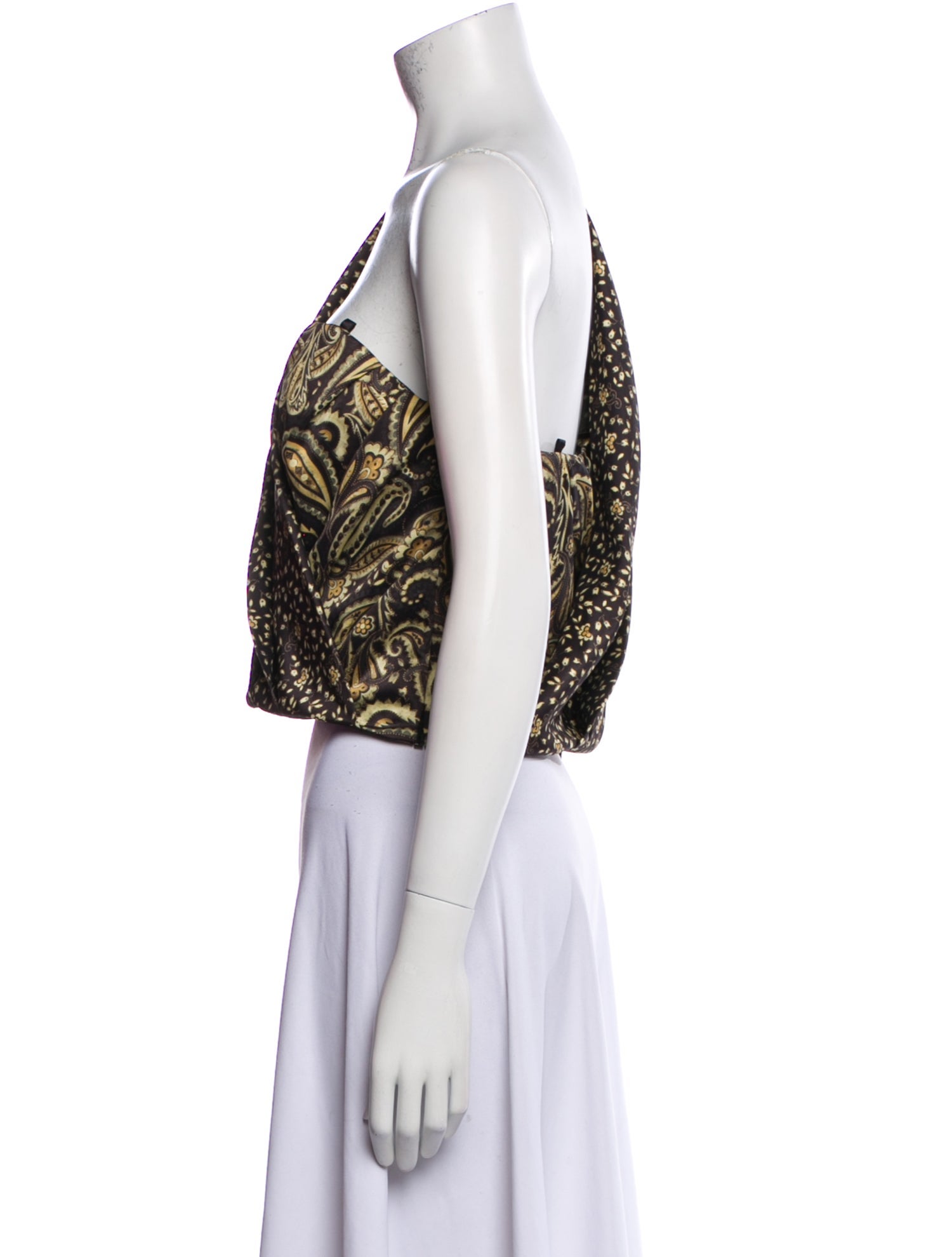 Jonathan Simkhai Floral Print One-Shoulder Crop Top